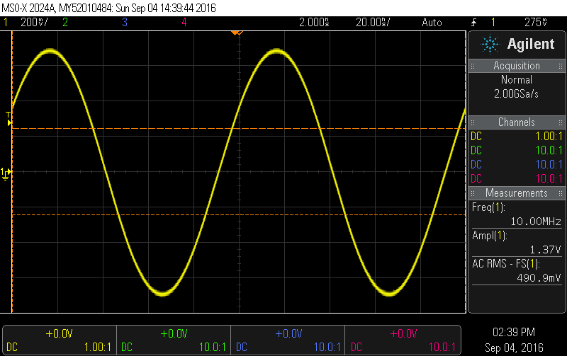 10 Mhz Frequency Standard Sine Wave output