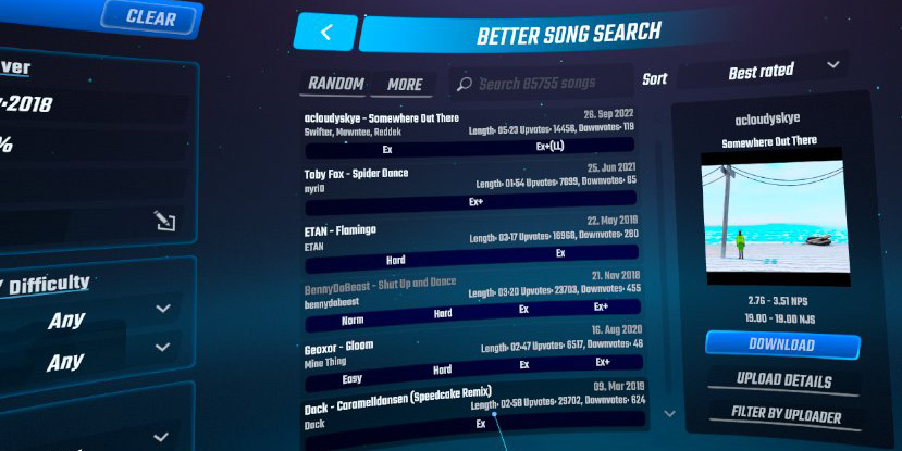 Beat Saber Better Song Search