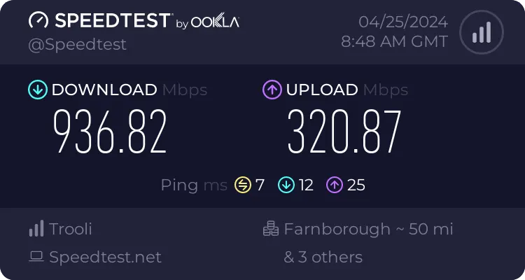 New Internet connection
