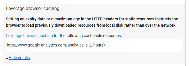 Google Analytics PageSpeed fix