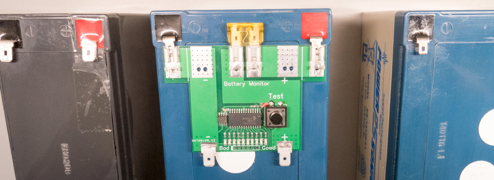 Tester fitted to the battery