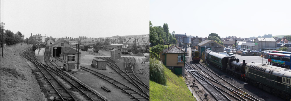 1965 Swanage Railway yard