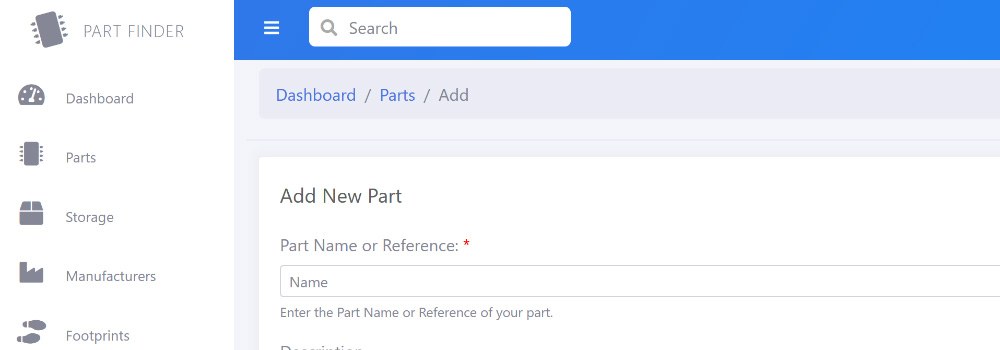 PartFinder component inventory manager - Open Source Project