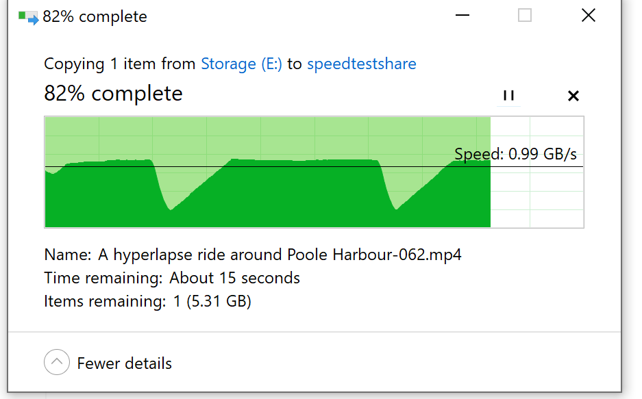 NVME to NVME transfer speeds