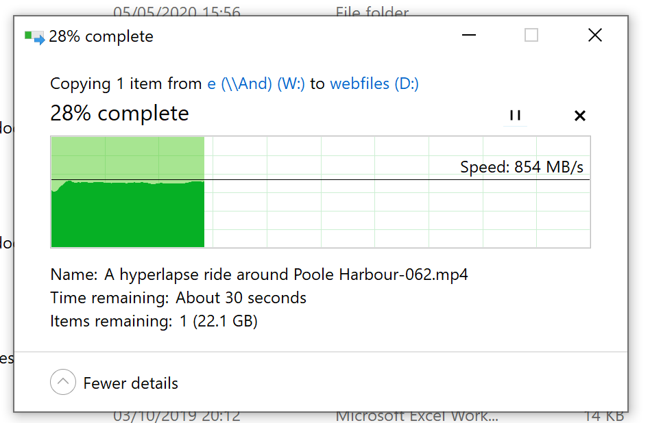 NVME to SSD transfer speeds