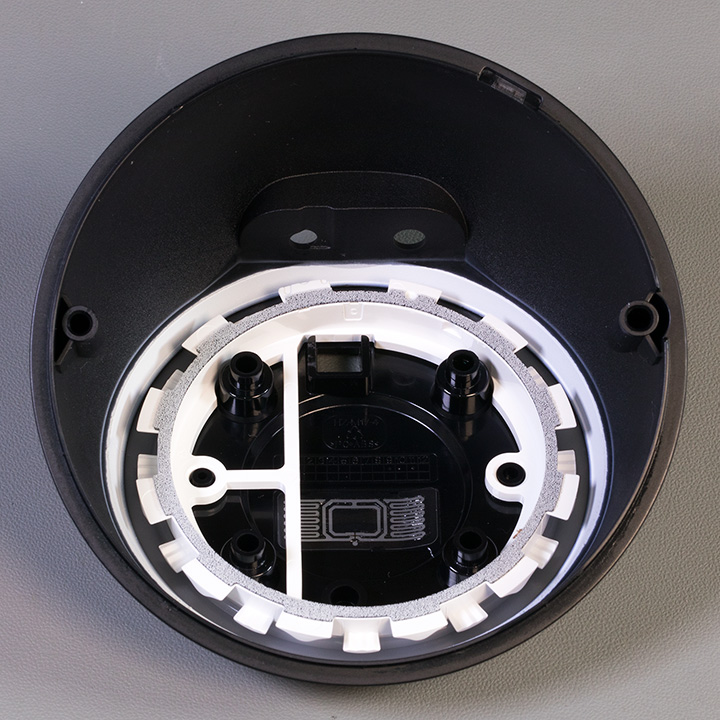 Lower half of the case with LED diffuser ring
