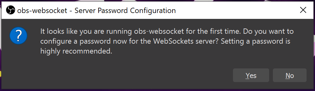 websocket setup