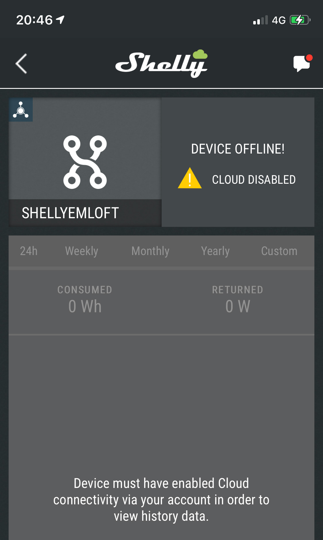 Shelly EM Power Logging with Home Assistant