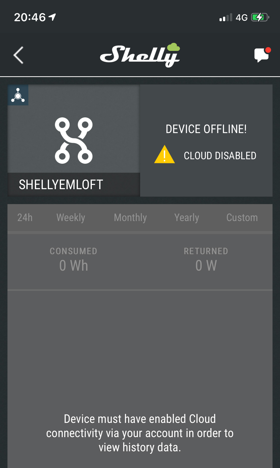 Mobile App Device Selected