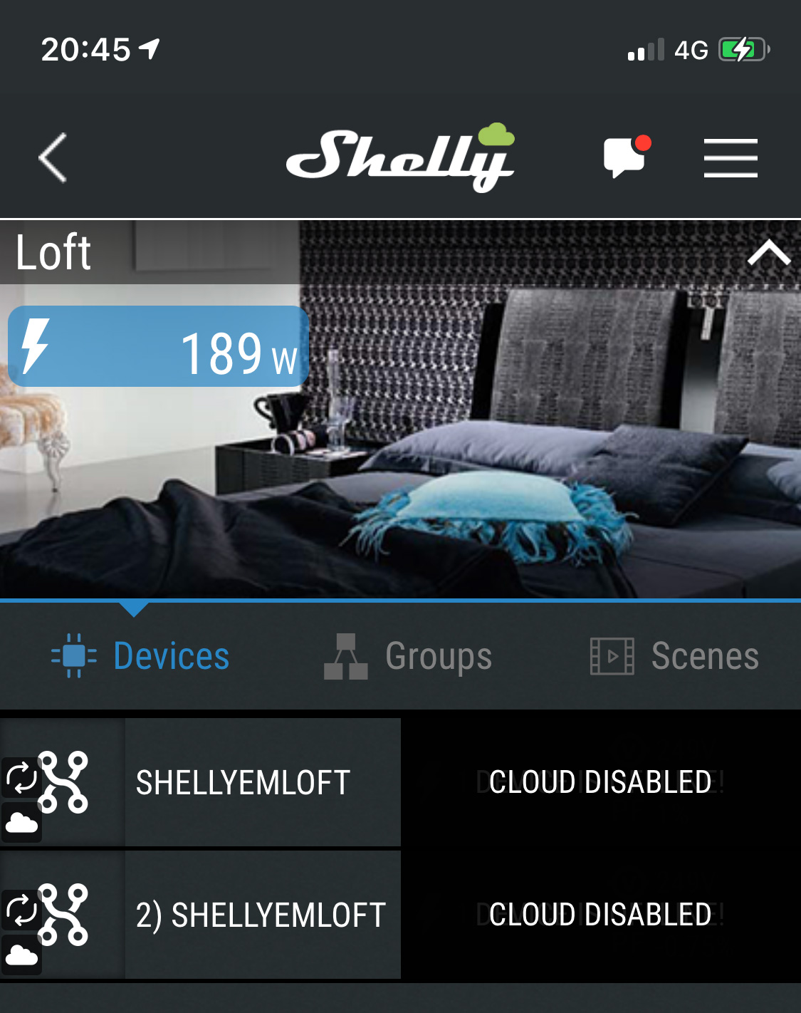 Mobile App room overview