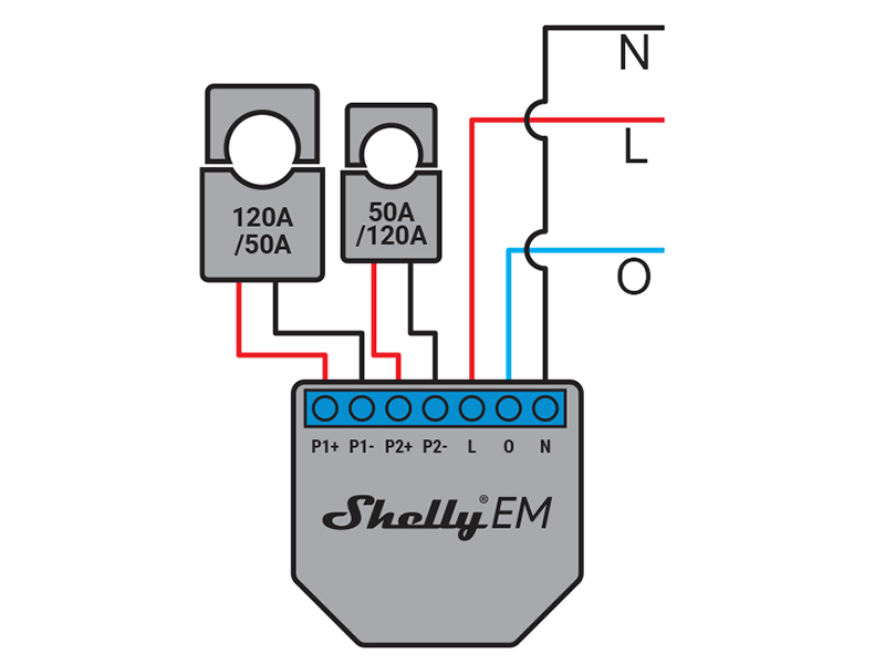 Shelly EM Wiring Diagram