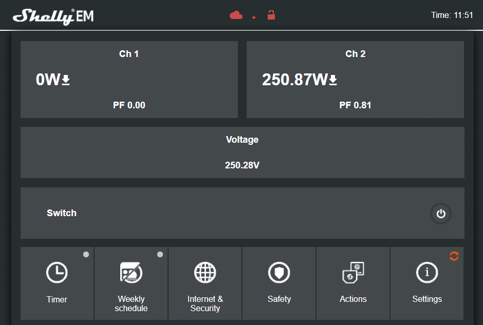 Shelly EM 1 weird returned power measured - Devices - Homey Community Forum