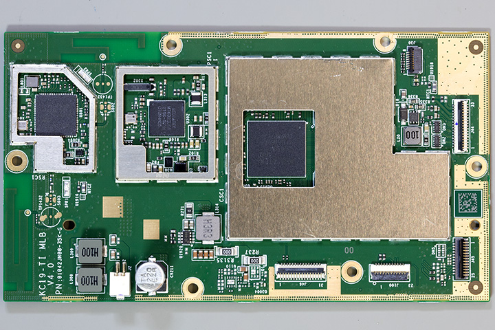 Metal shields removed from the PCB