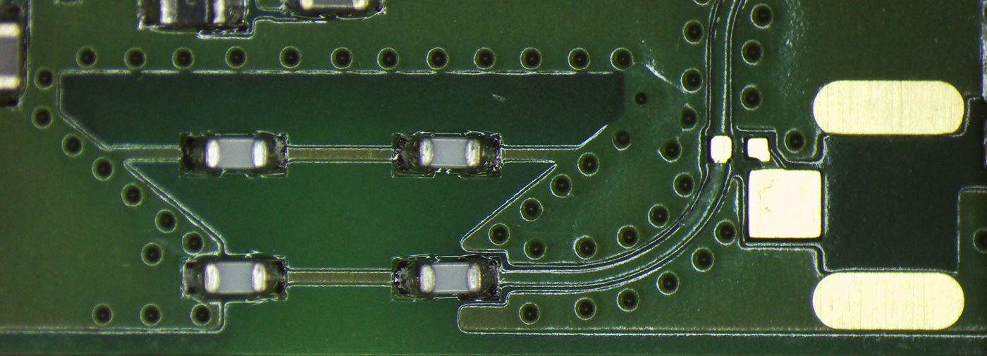 The PCB antenna and U.FL connector pads