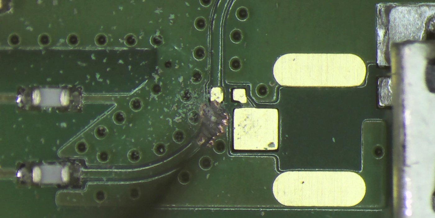 Removing the PCB track