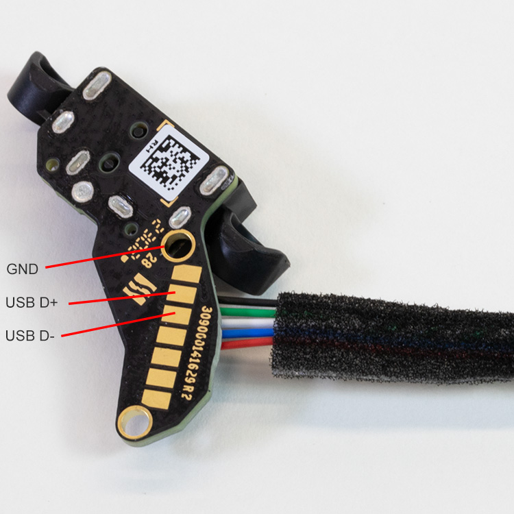 USB connections to the Debug pads under the Echo Pop