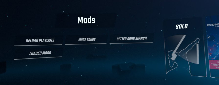 Beat Saber installed mods