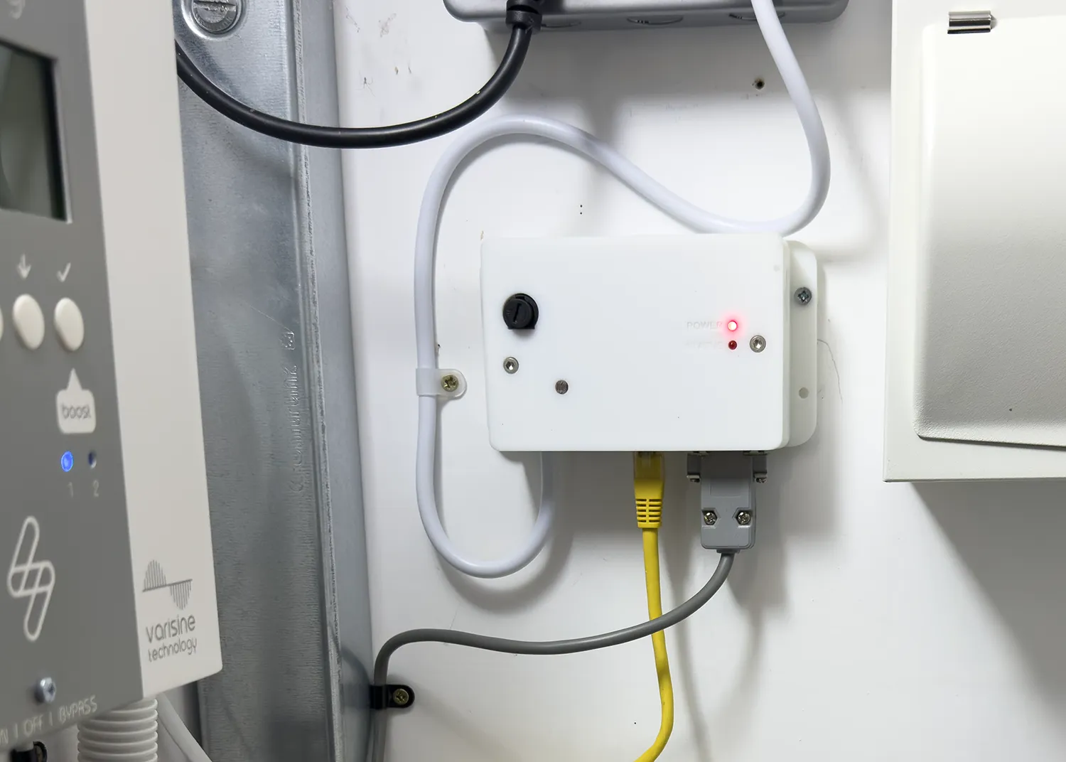 Installed alongside the inverter