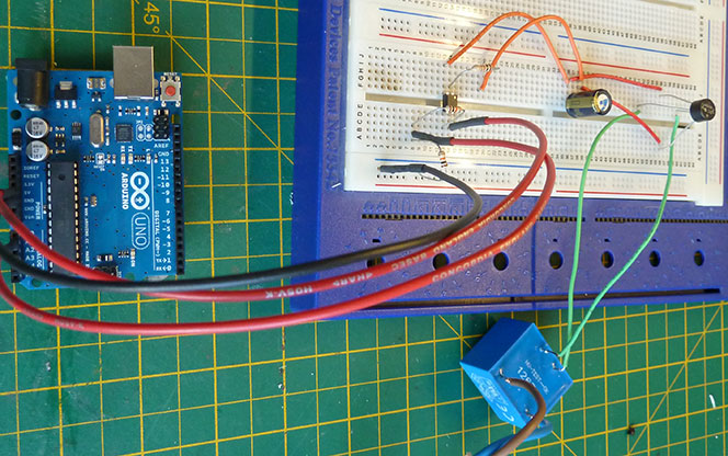 breadboard pump running circuit