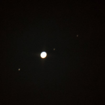 Jupiter and three moons