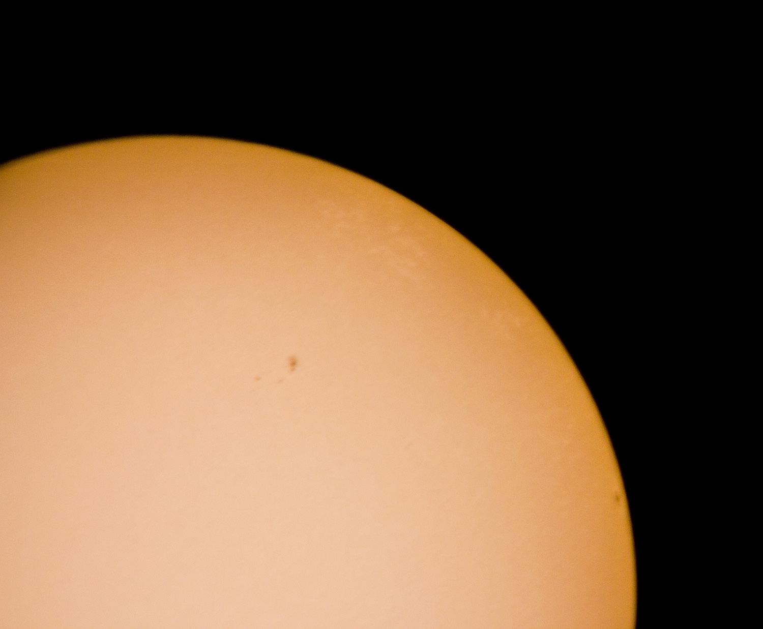 Partial Sun and sun spots