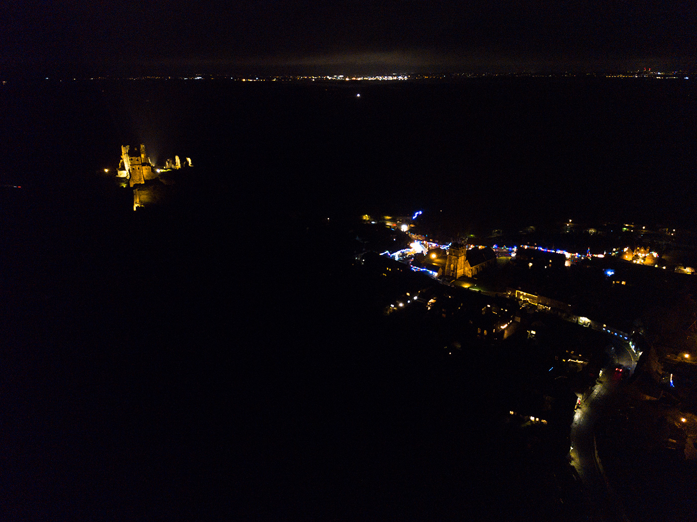 Corfe Castle Christmas Lights