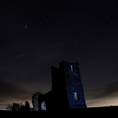 Knowlton Church night time