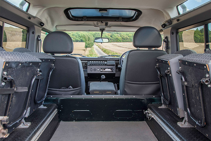 All the seats in the Landrover Defender TD5