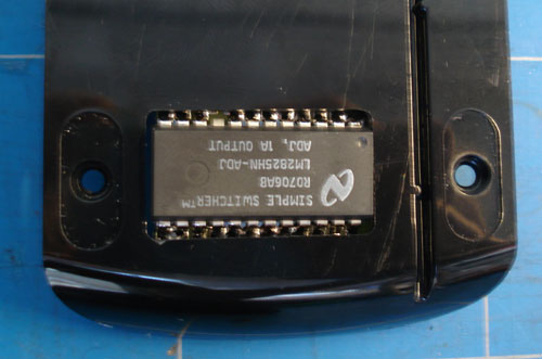base of the charger with the DC-DC converter fitted