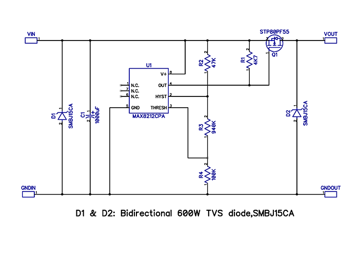 Low Voltage Cut off Circuit