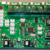 Click to view large image of Other components soldered onto the board