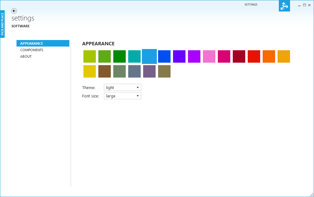 Click to view larger image of Appearance Screen