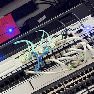Building a custom network rack from steel box section Photo