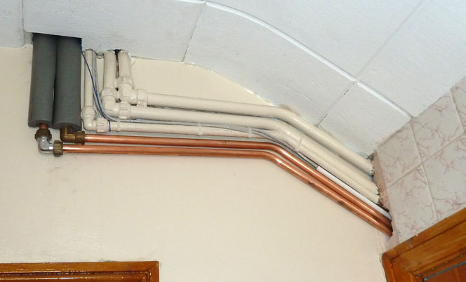 Plumbing and cables