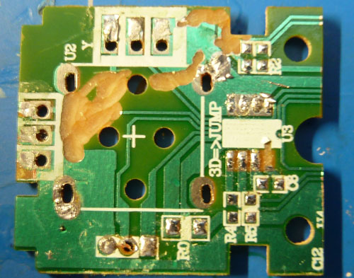 Wii Nuchuck pcb modded